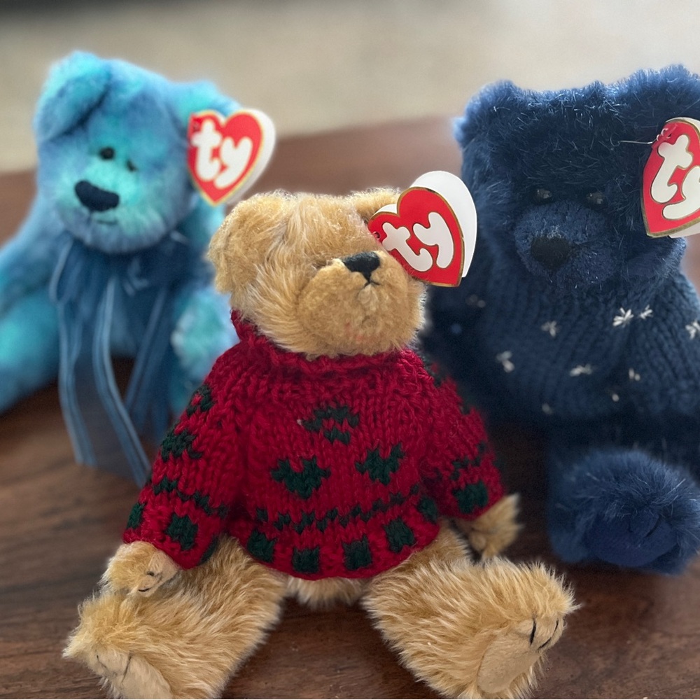 Set of 3 3rd gen Ty Beanie Babies Bears